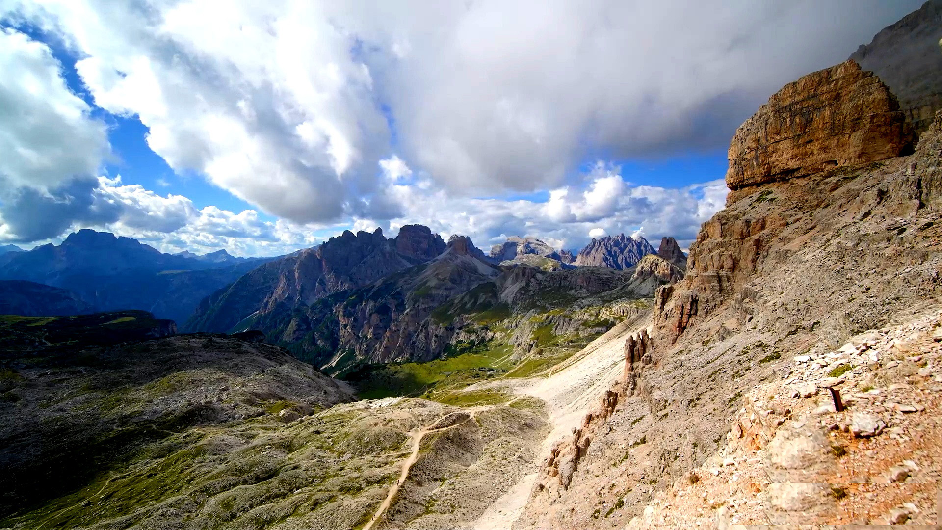 Tre Cime di Lavaredo scenic Dolomites mountain loop Italy (4K)