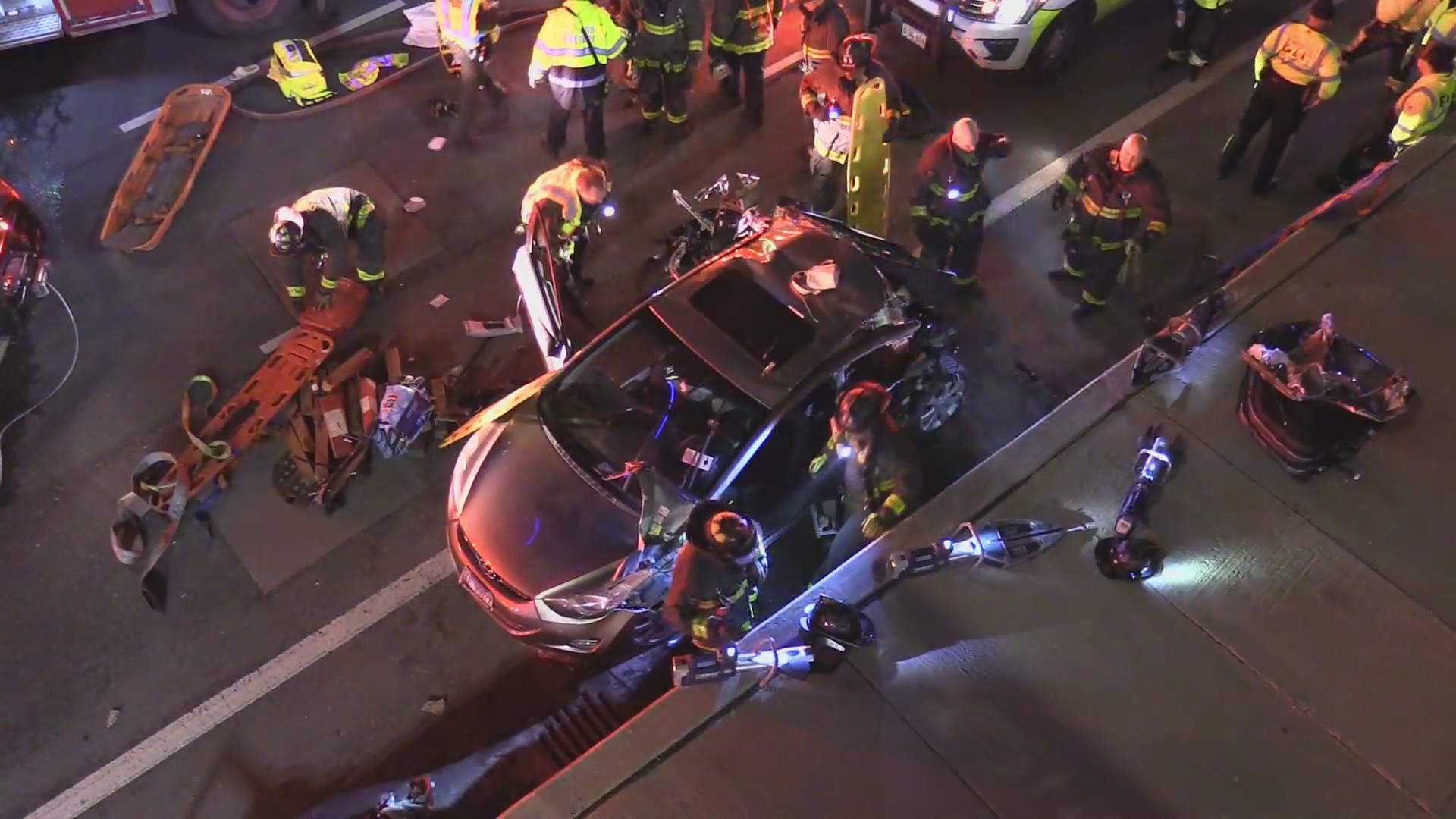 2 people dead after stopped car hit by another car on the Kennedy ...