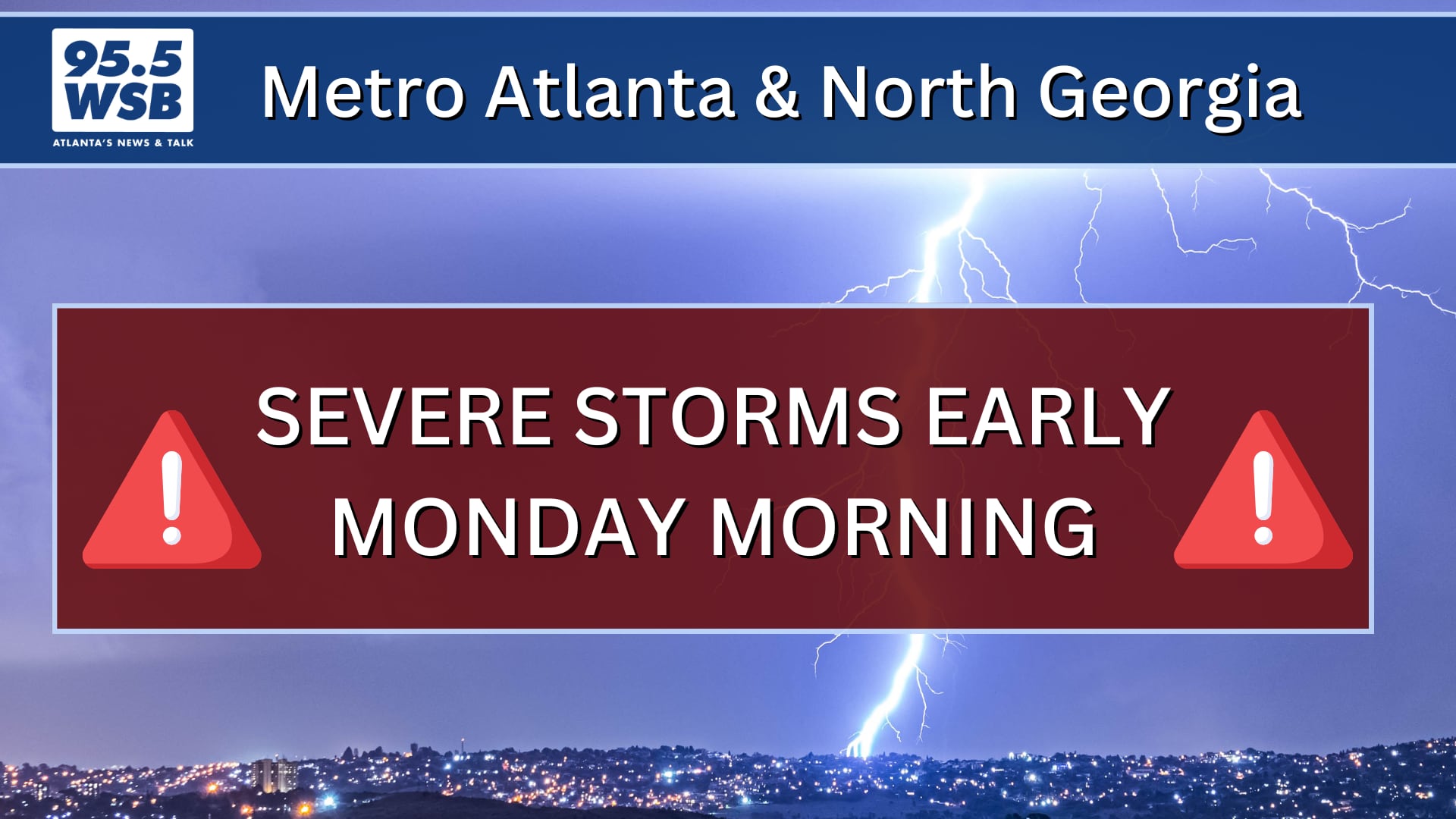 Strong to severe storms on the way Monday morning