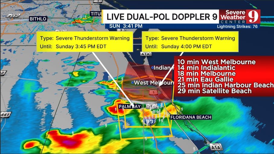 Severe storms impacting parts of Central Florida