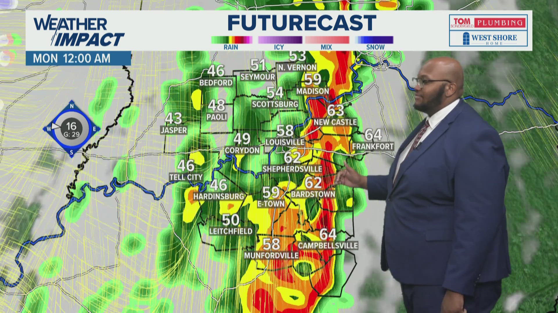 Tracking potential strong to severe storms Sunday night | WHAS11 ...