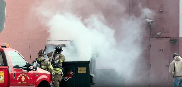 Video: Fire crews respond to dumpster fire in Dauphin County