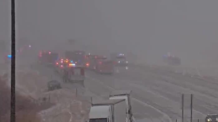 Emergency vehicle hit during response to crash on Interstate 80 ...