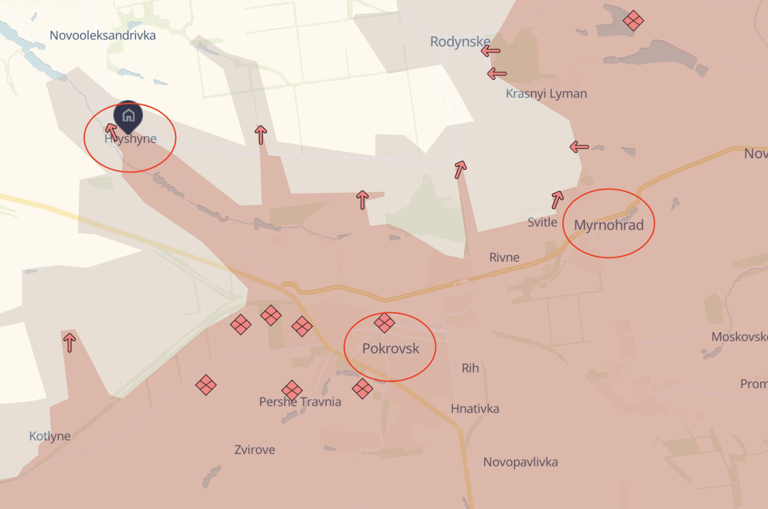 Russian forces try to seize full control of key village near Pokrovsk ...