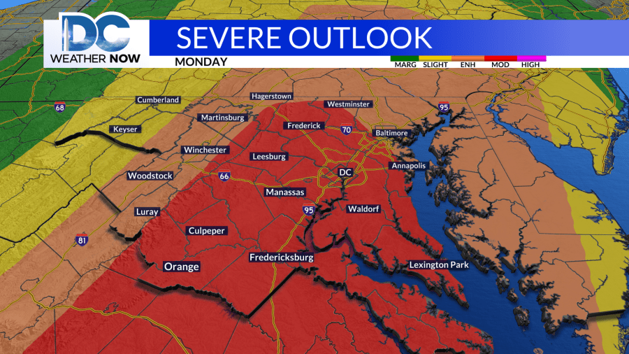 Strong winds and heavy rain expected to disrupt Monday afternoon commute<br><br>