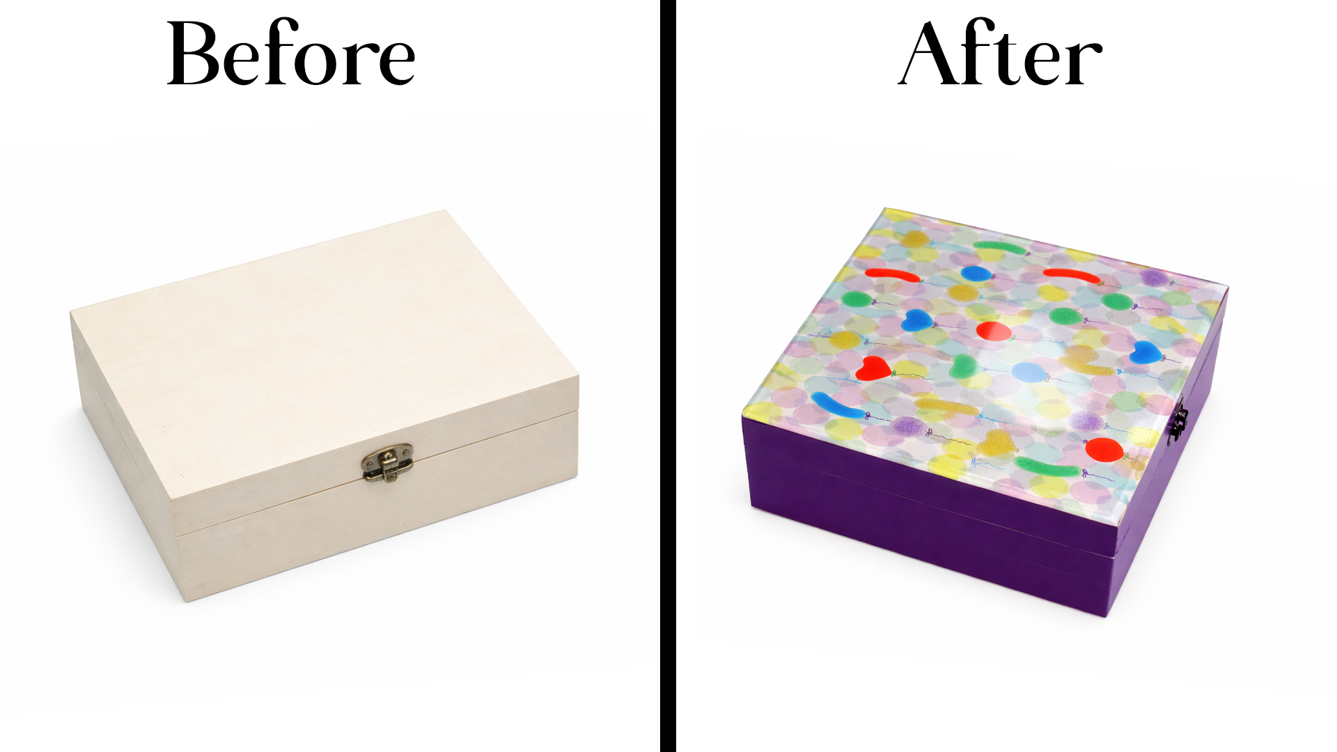 Turning a cheap box into a beautiful resin gift