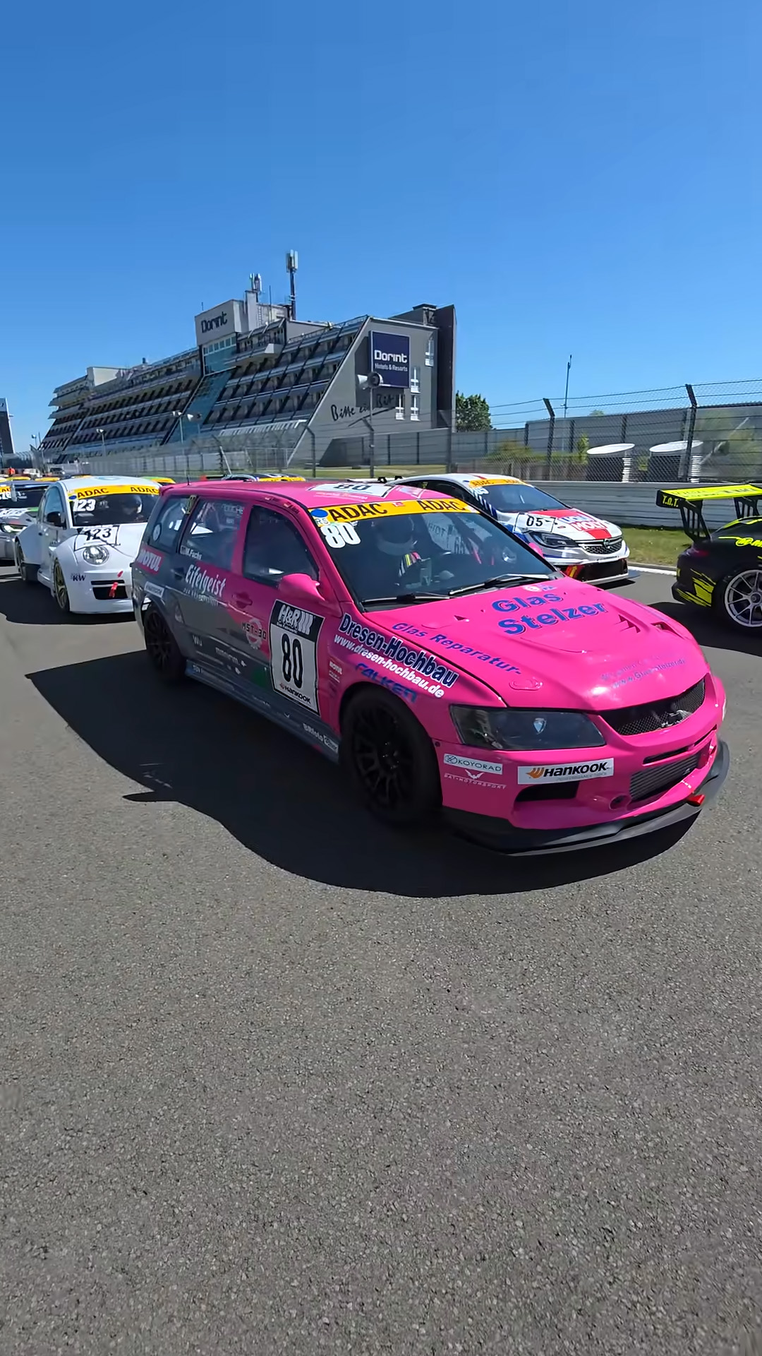 Sport wagon challenges race cars on track