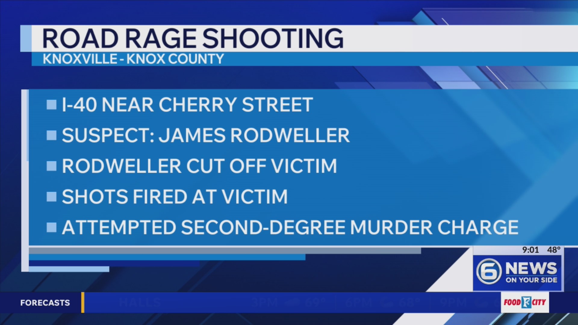 One charged after road rage shooting on I-40 in Knoxville