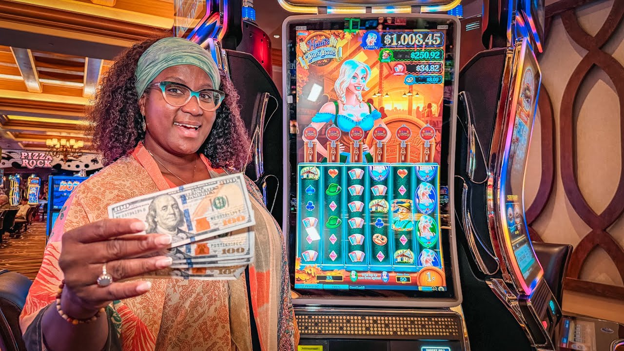 She almost didn't play this slot machine in Las Vegas 🎰 glad we did!
