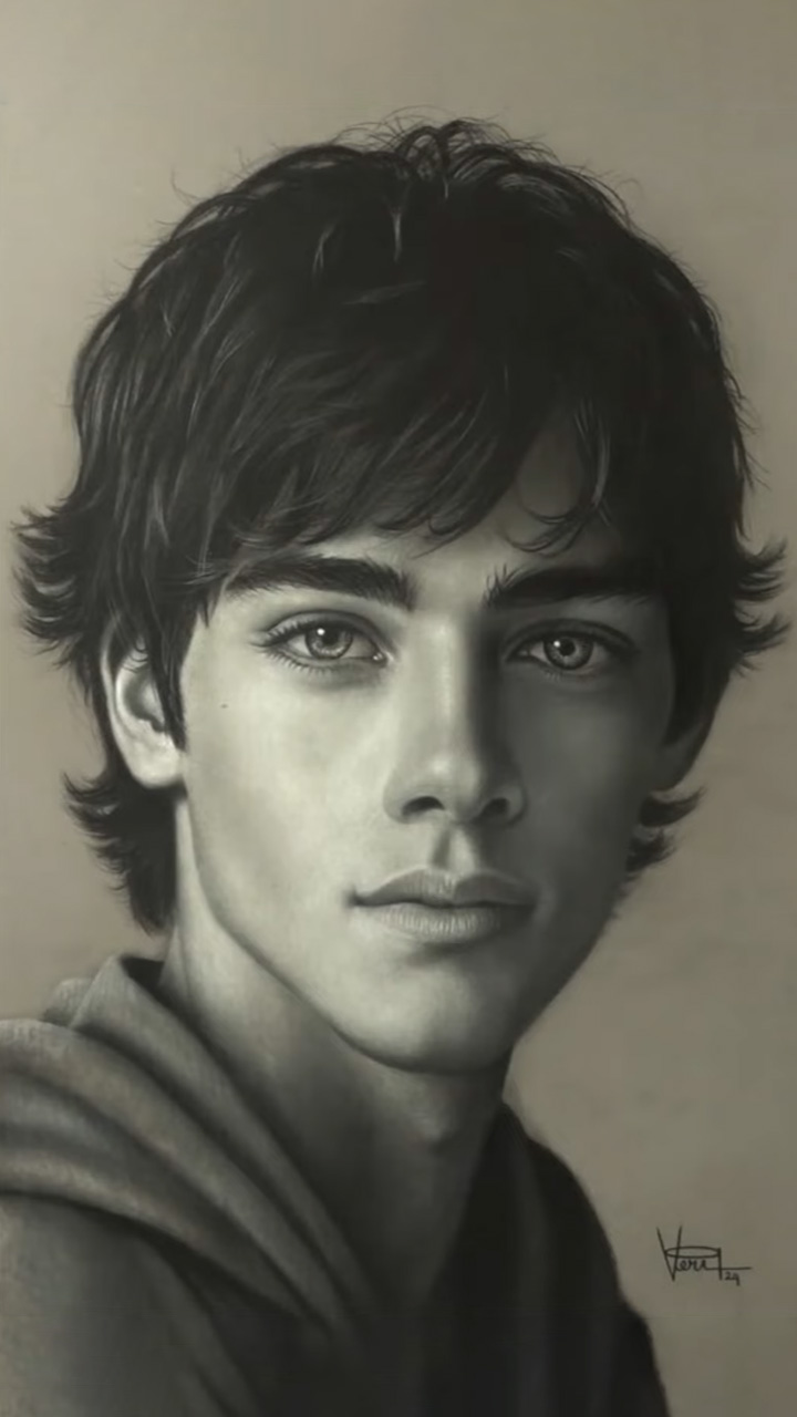 Hyper-realistic Joseph portrait drawing: Freehand techniques for ...