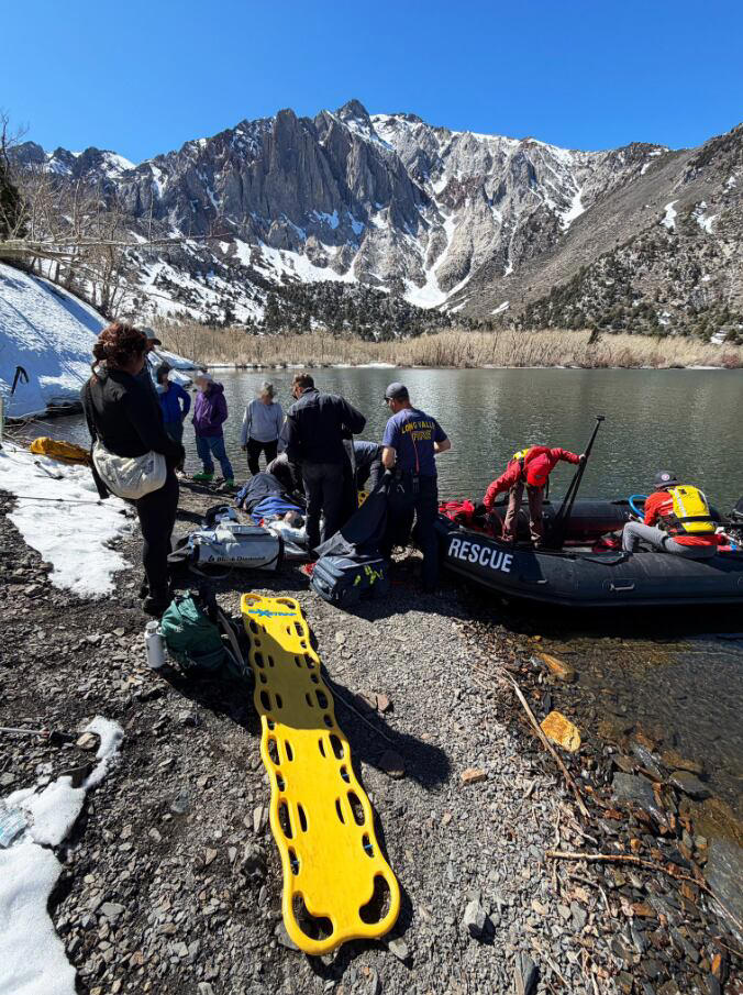 Skier injured after falling into Convict Lake, according to the search ...