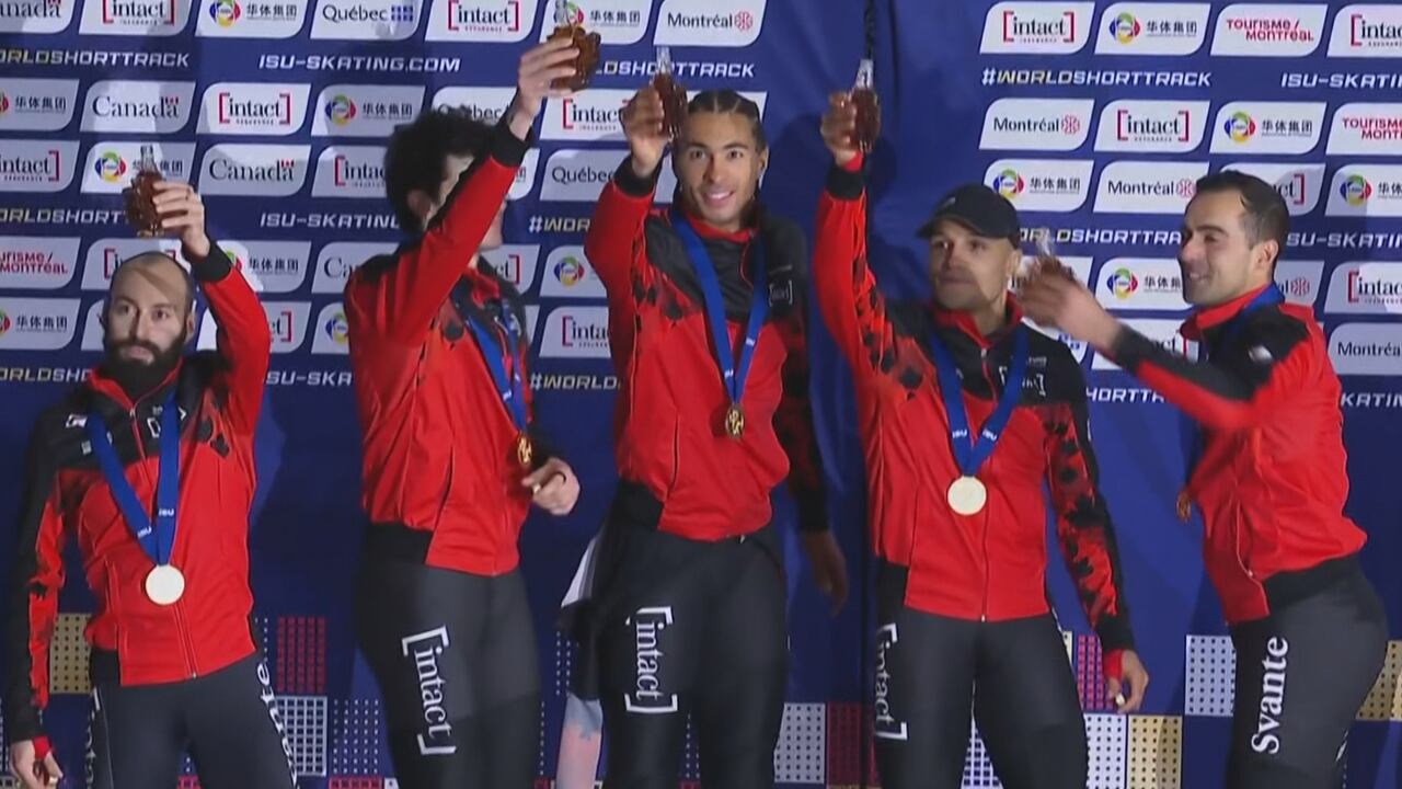 Canadian men's short track relay team repeat as world champions after ...