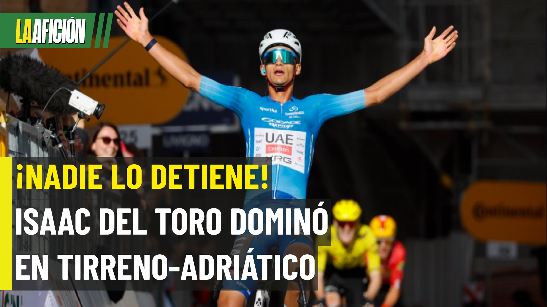 ¡México manda en el ciclismo! Isaac del Toro gana la Tirreno-Adriático