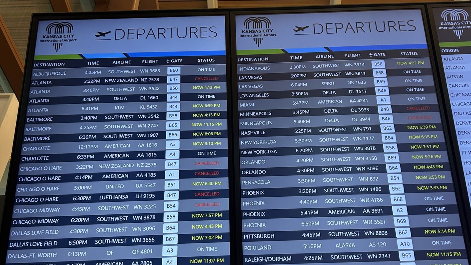 High winds, rough weather cause major flight problems at KCI