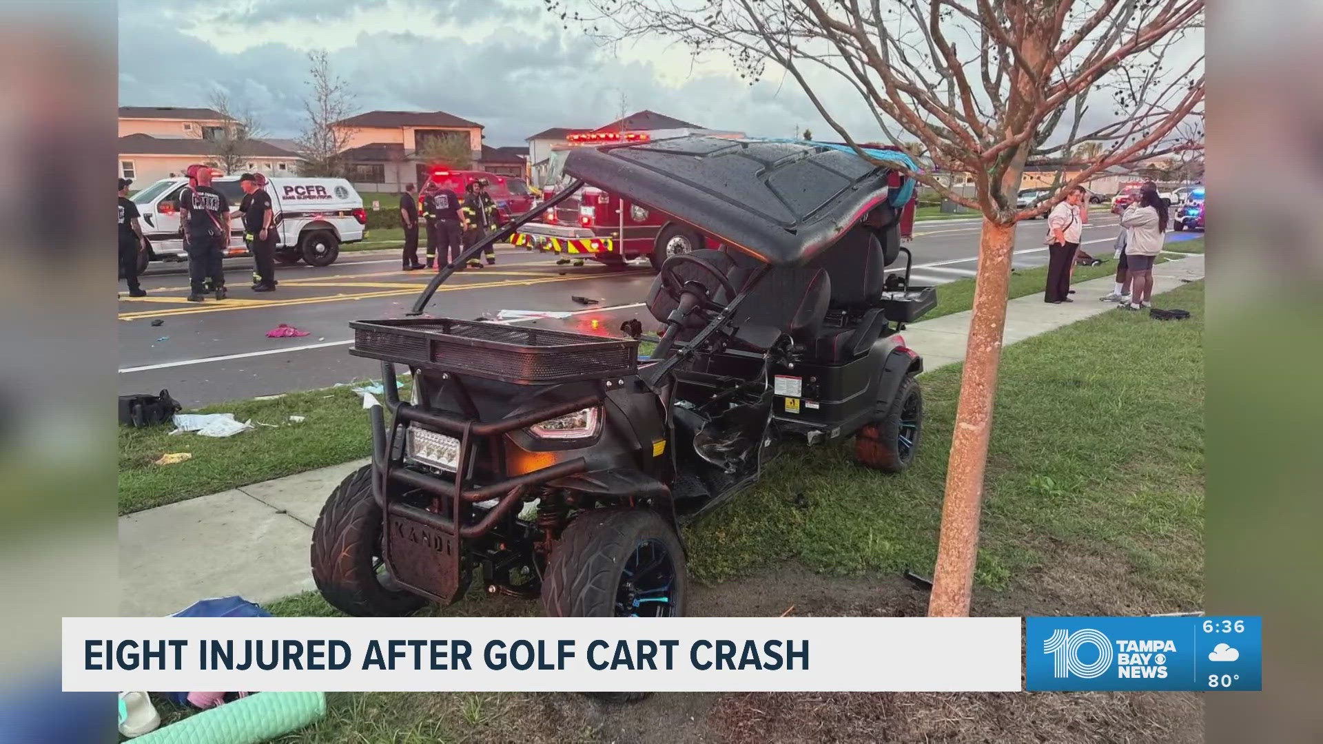 Pasco County family of 7, neighbor, seriously injured after golf cart ...