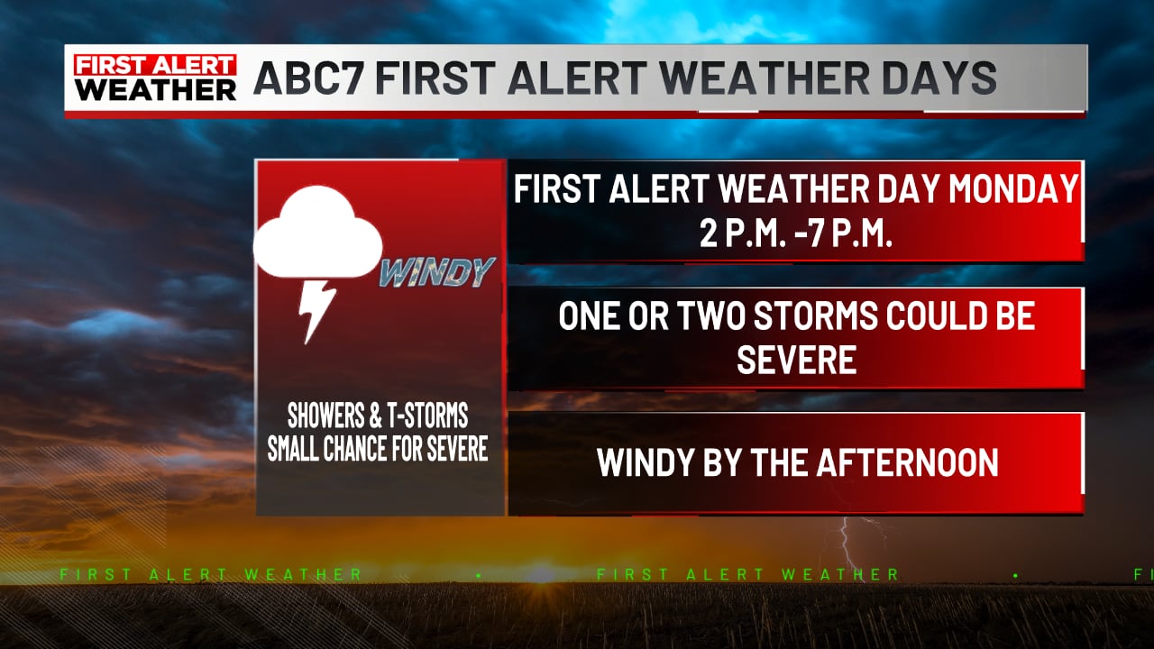 First Alert Weather Day: Severe storms possible Monday afternoon in our ...