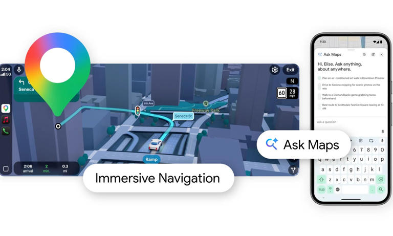 Google Maps gets conversational AI and 3D navigation in one of its ...