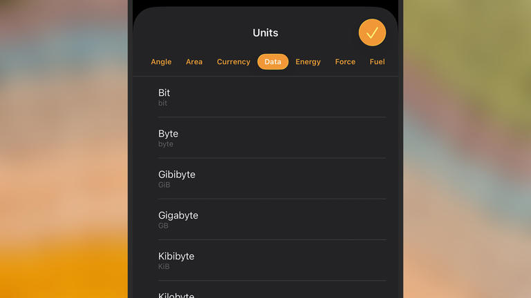 You can run a lot of different conversions on your iPhone. Screenshot: Apple