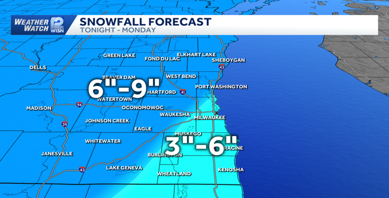 Winter storm brings rain, sleet and heavy snow to SE Wisconsin