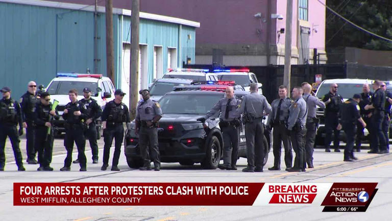 Police: 6 arrested after confrontation breaks out at peaceful protest