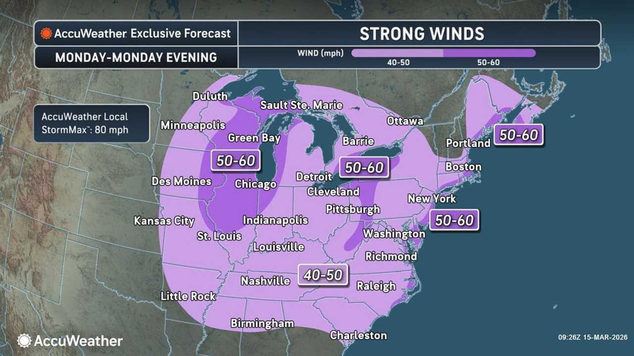 Triple-threat storm warning: 60 MPH winds could knock out power across ...
