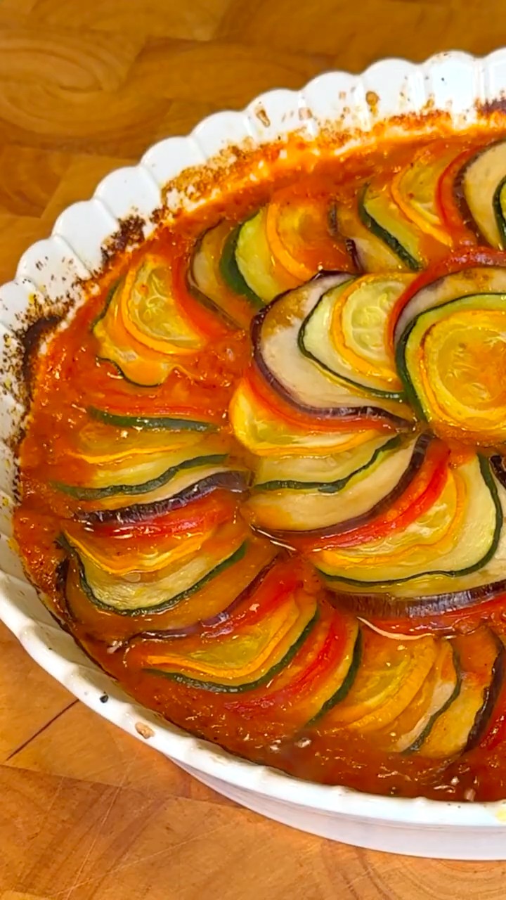 Recreating the classic ratatouille from the Ratatouille film