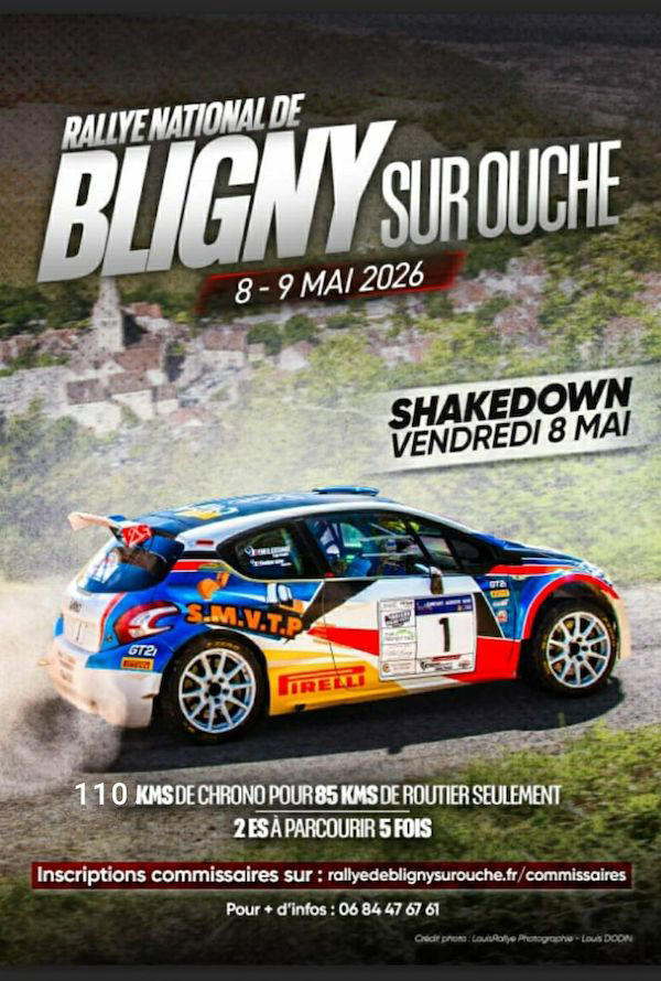 Liste des engagés Rallye de Bligny-sur-Ouche 2026