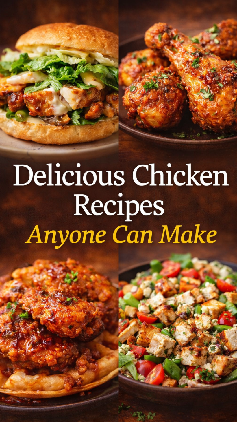 Delicious chicken recipes anyone can make
