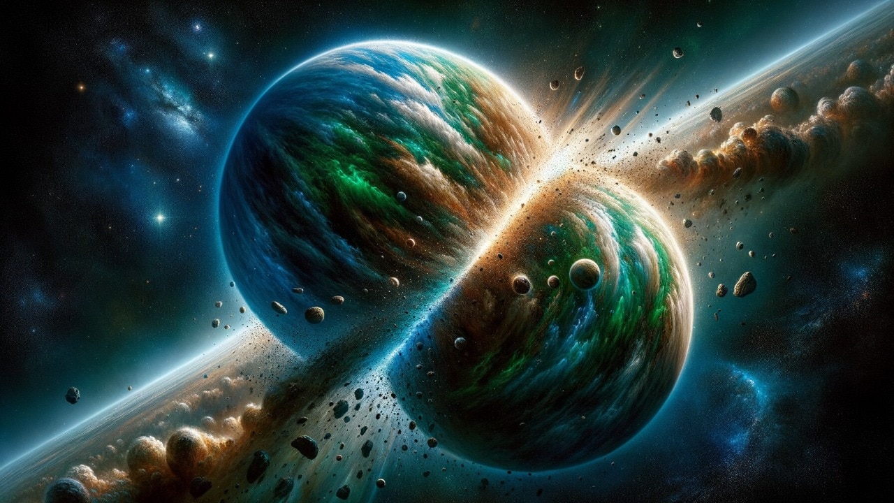 Collision of two planets seen from Earth reveals big secret about our moon