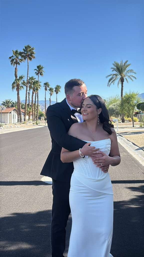 Milena Araya-Davis and her husband Matthew Davis. (Pix via Milena Araya-Davis / SWNS)