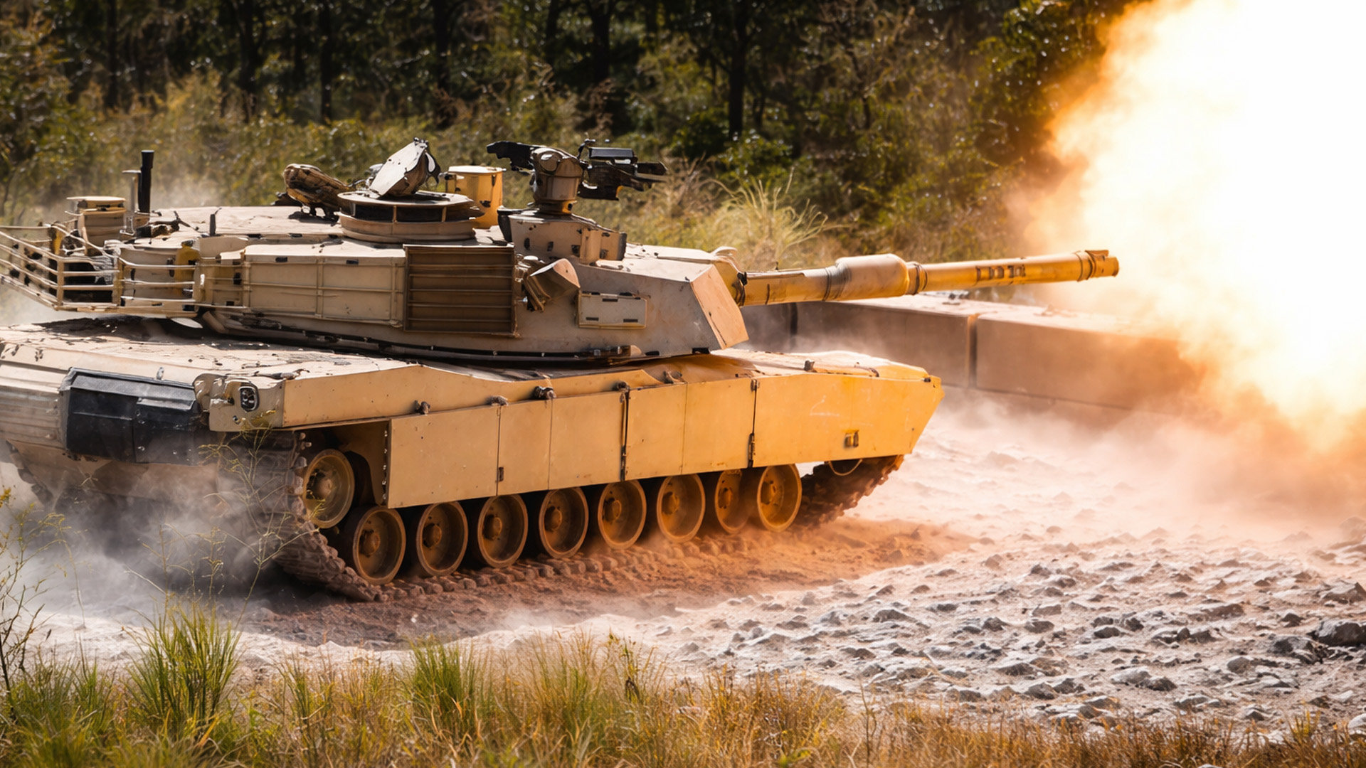 US soldiers train to command battle tanks