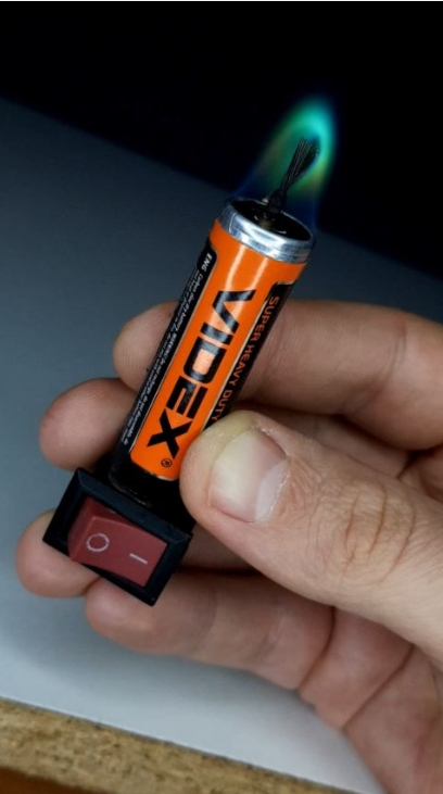 The shocking science behind a battery hydrogen lighter