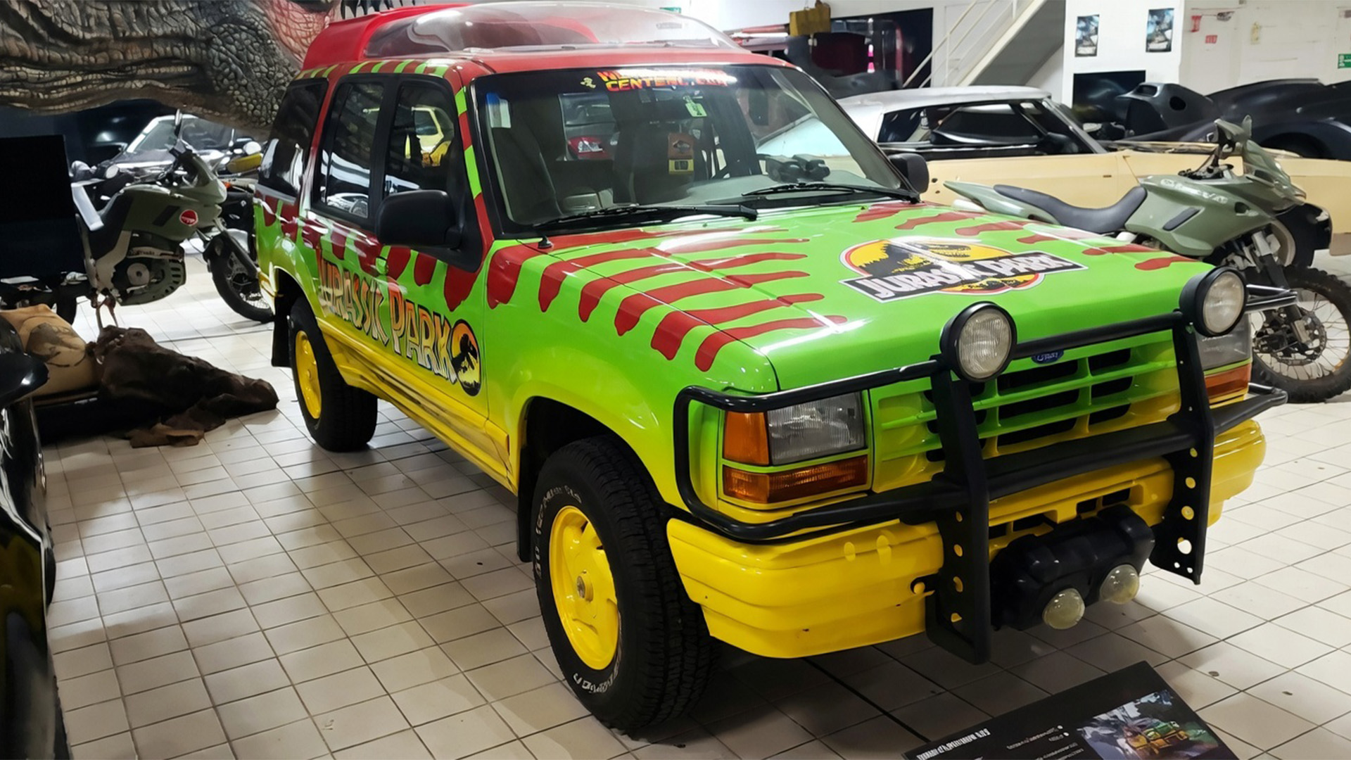 A rare look at the Jurassic Park movie car