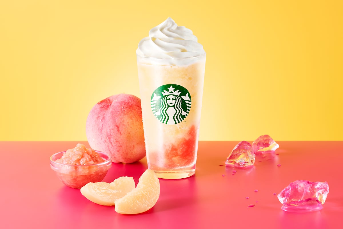 スタバ「My フルーツ フラペチーノ」に新作「完熟白桃」3月18日登場