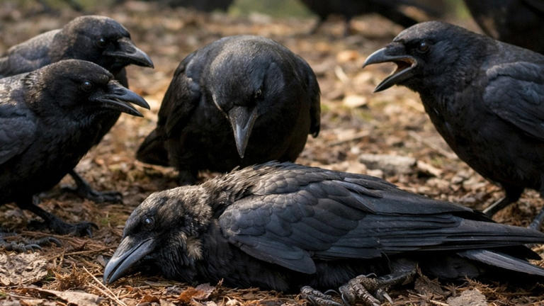 Do crows hold funerals? The science behind why they gather around their ...