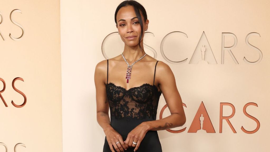 zoe saldana oscar dress designer Zoe Saldaa's 2025 Oscars Saint Laurent Dress Proves Fashion Is Art