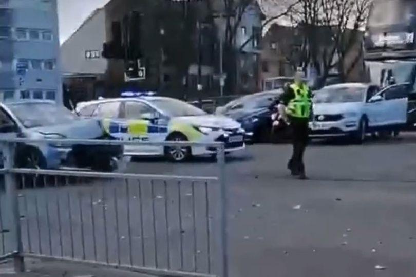 Three injured in collision involving police car in Birmingham