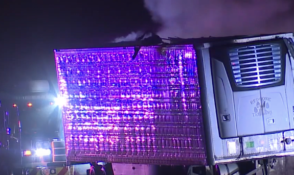 Fiery crash involving semi-truck leaves one dead along I-10 near Riggs Road