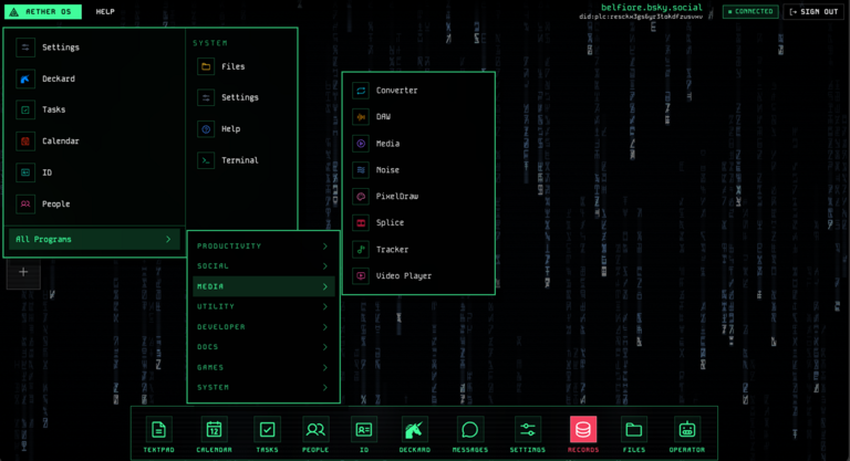 Aether OS transforme votre compte Bluesky en vrai système avec 42 ...