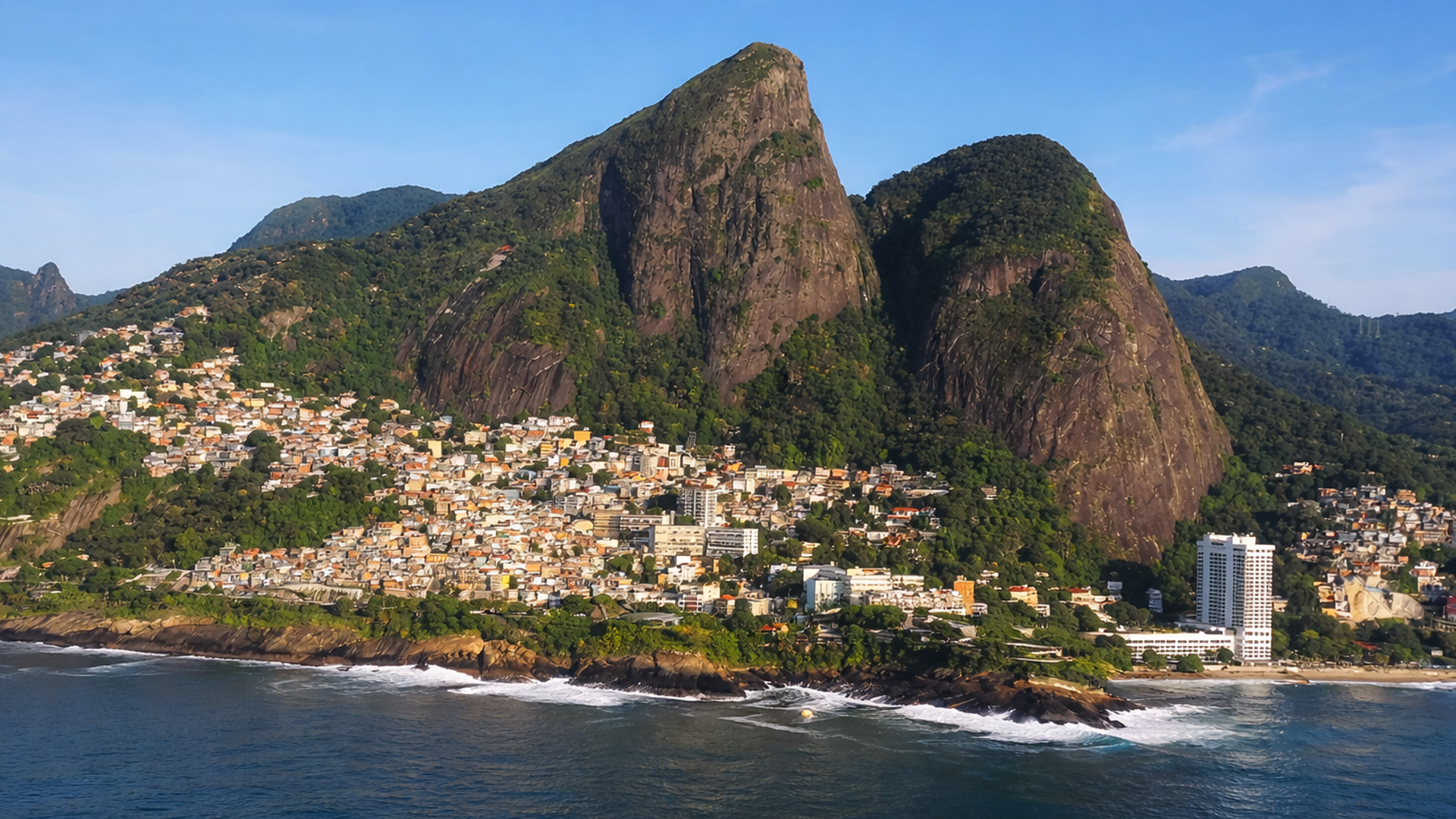 City built beneath a giant coastal rock