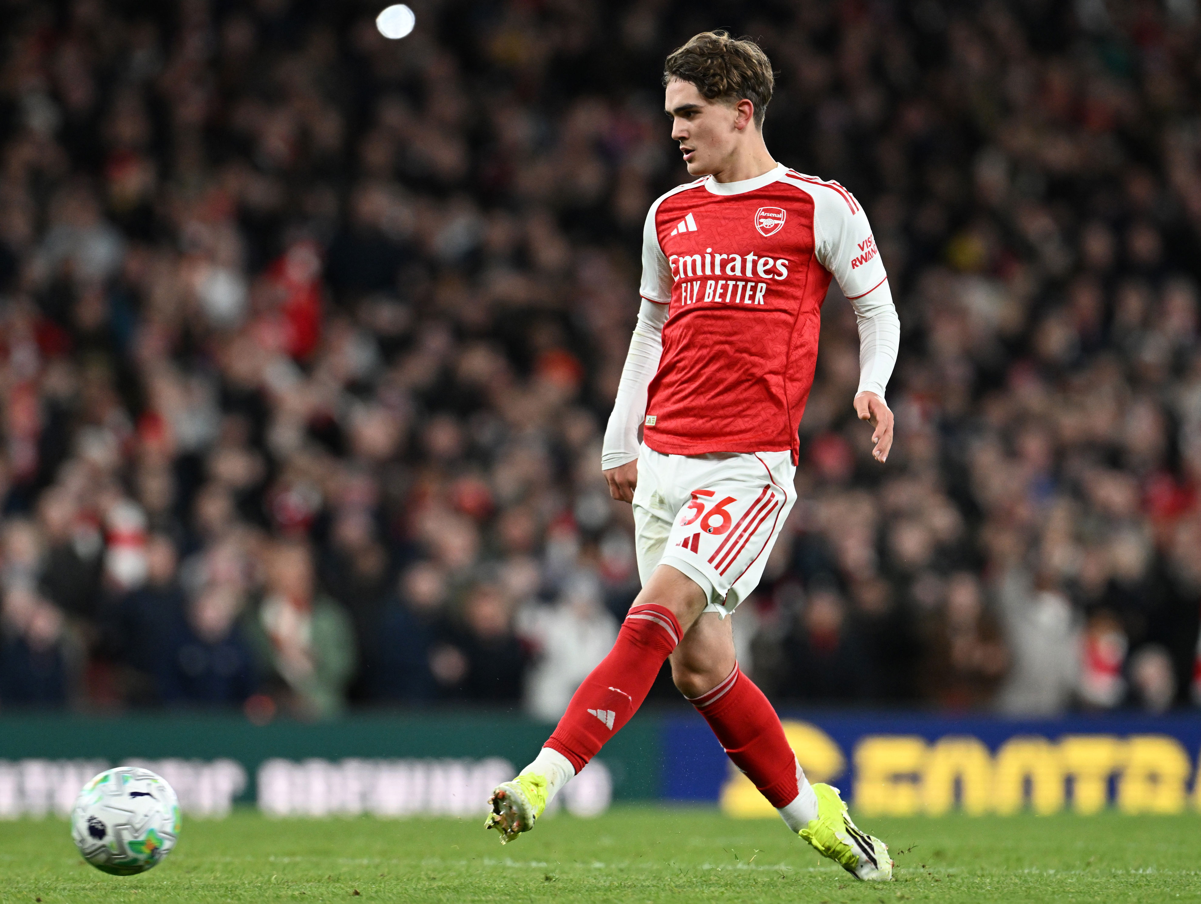 Dowman became the youngest goalscorer in Premier League history (Arsenal FC via Getty Images)