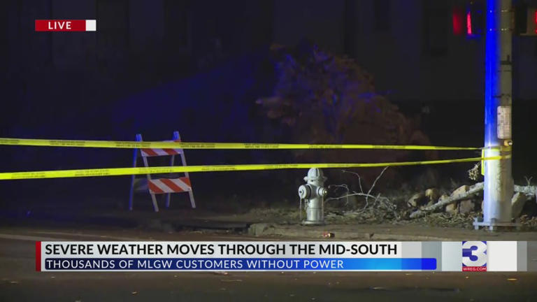 Severe storm leaves thousands of MLGW customers without power