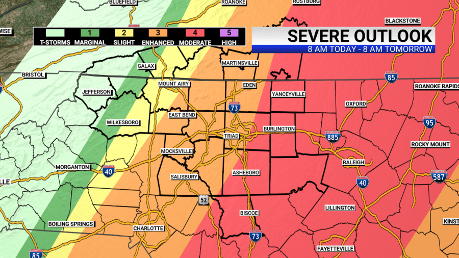 Live updates: Risks of tornadoes, severe weather in Triad on Monday ...