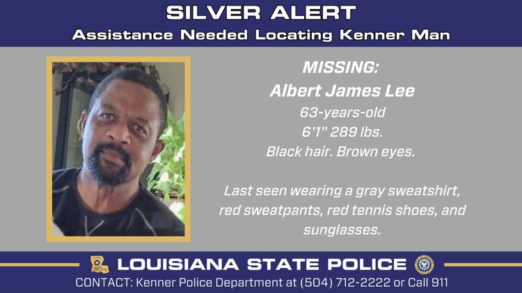 Found: Silver Alert cancelled for missing 63-year-old Kenner man with ...