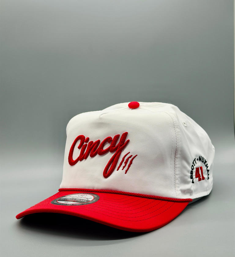 Andrew Abbott, Ted Karras collab for new Cincy hat before Opening Day