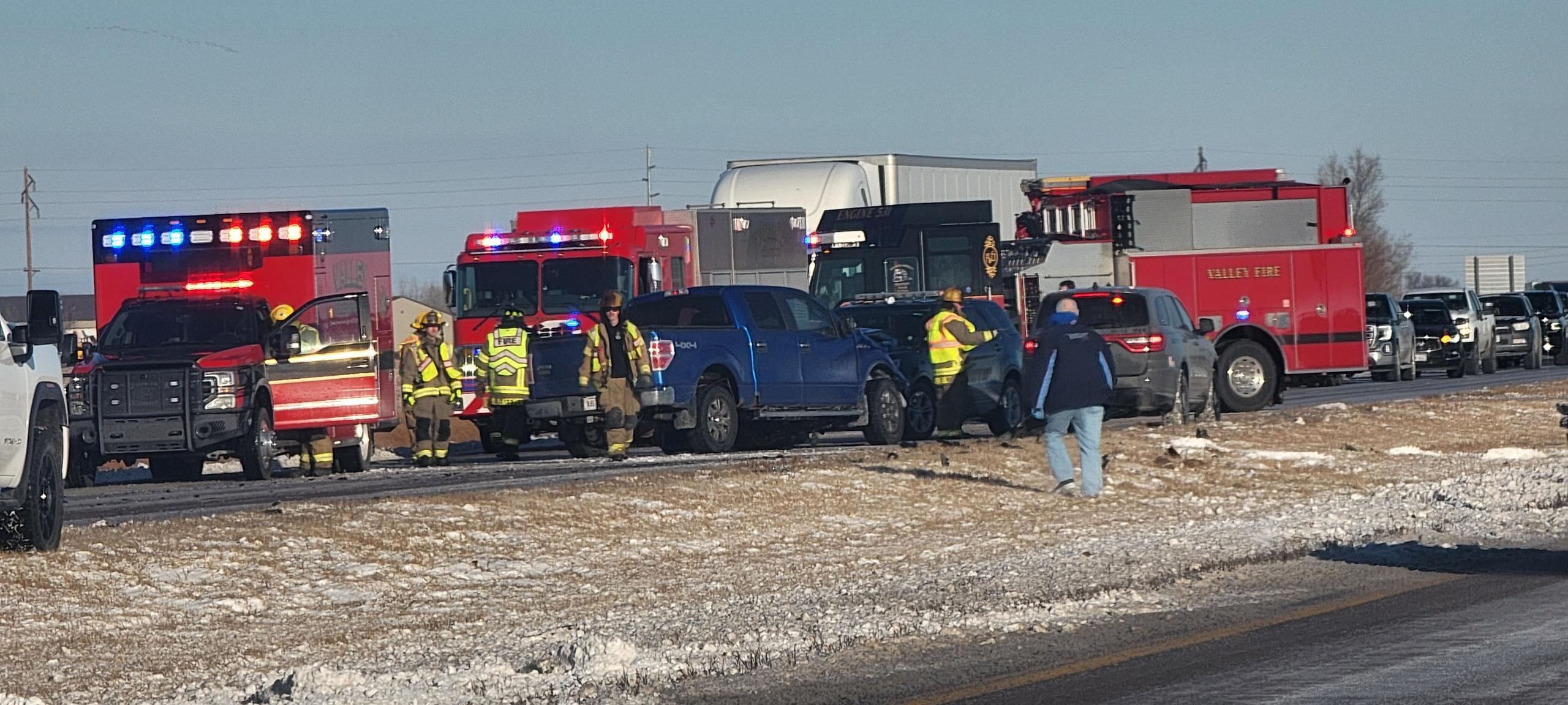 Icy road conditions lead to crashes on Highway 275