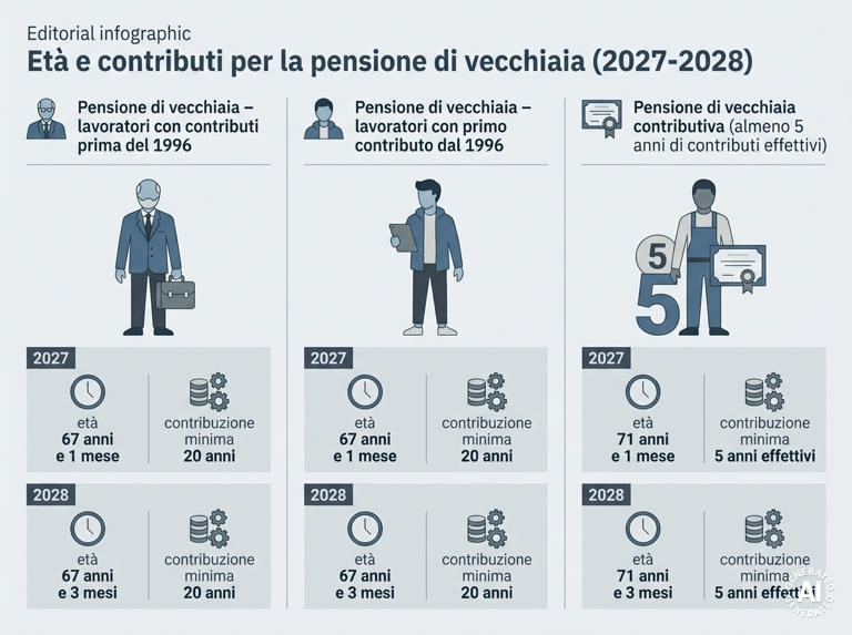 Pensioni, ecco a che età si potrà andare dal 2027: dalla vecchiaia all ...