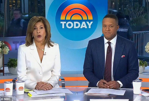 According to data from Nielsen Today ratings have spiked a full 23 percent - or by 624,000 viewers - over the year-earlier period, as regulars Hoda Kotb and Craig Melvin (seen on the Today set on February 12) stepped in amid Savannah's absence 