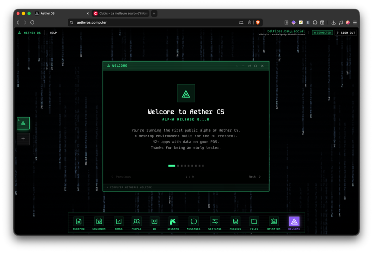 Aether OS transforme votre compte Bluesky en vrai système avec 42 ...