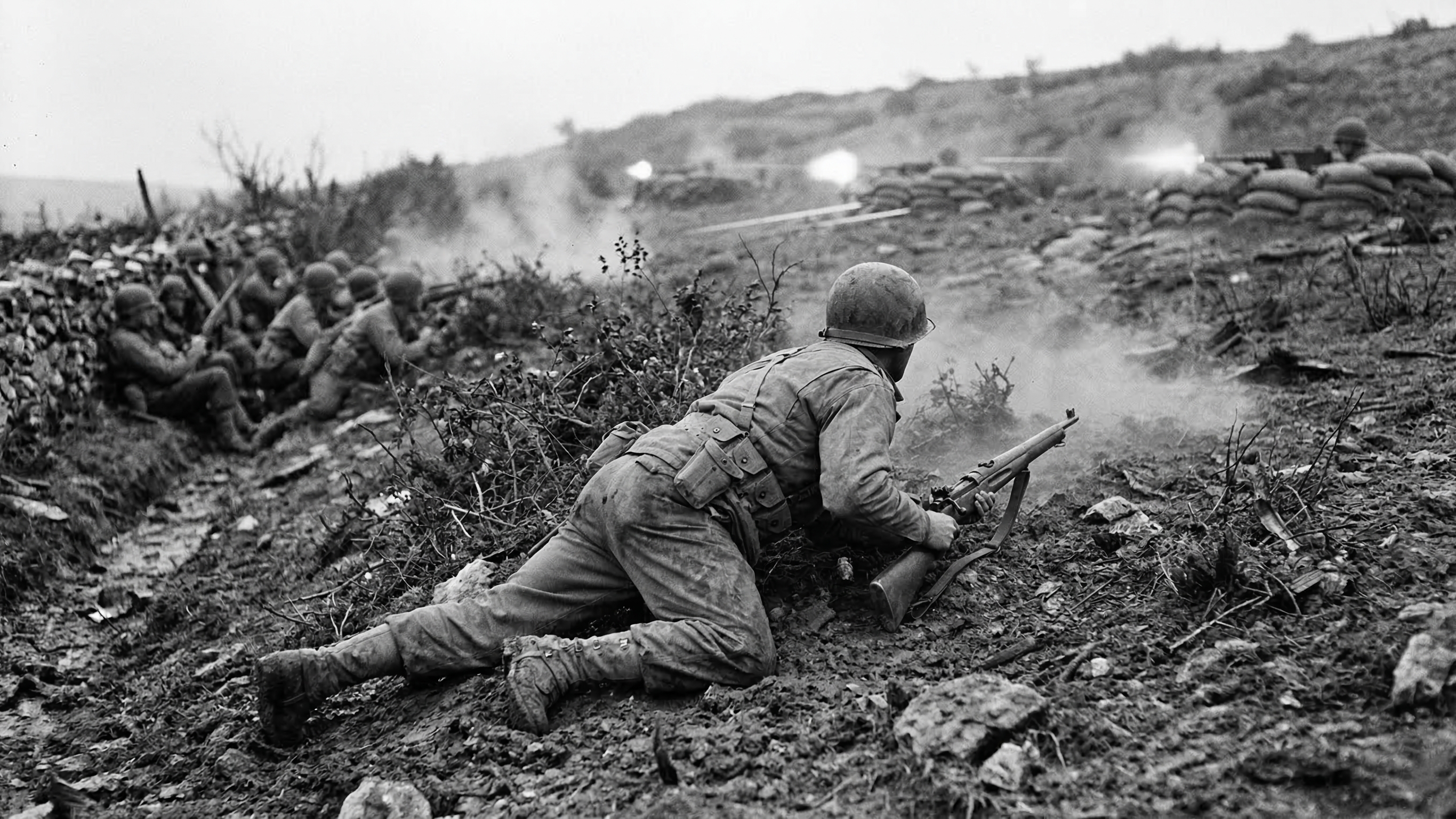 Three machine guns pinned down his company - then one soldier crawled ...